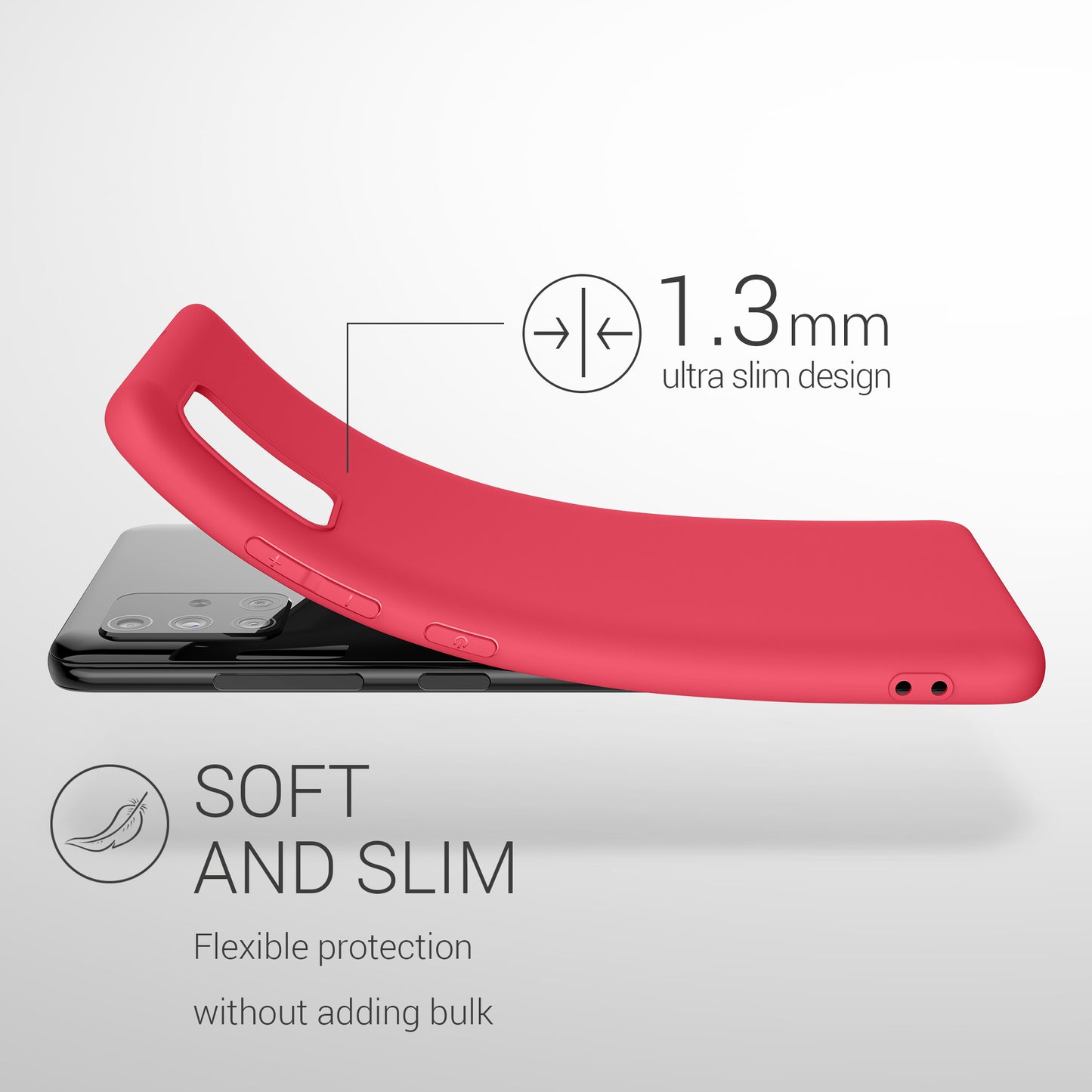kwmobile Handyhülle für Samsung Galaxy A51 - Kabelloses Laden - Schutzhülle Cover