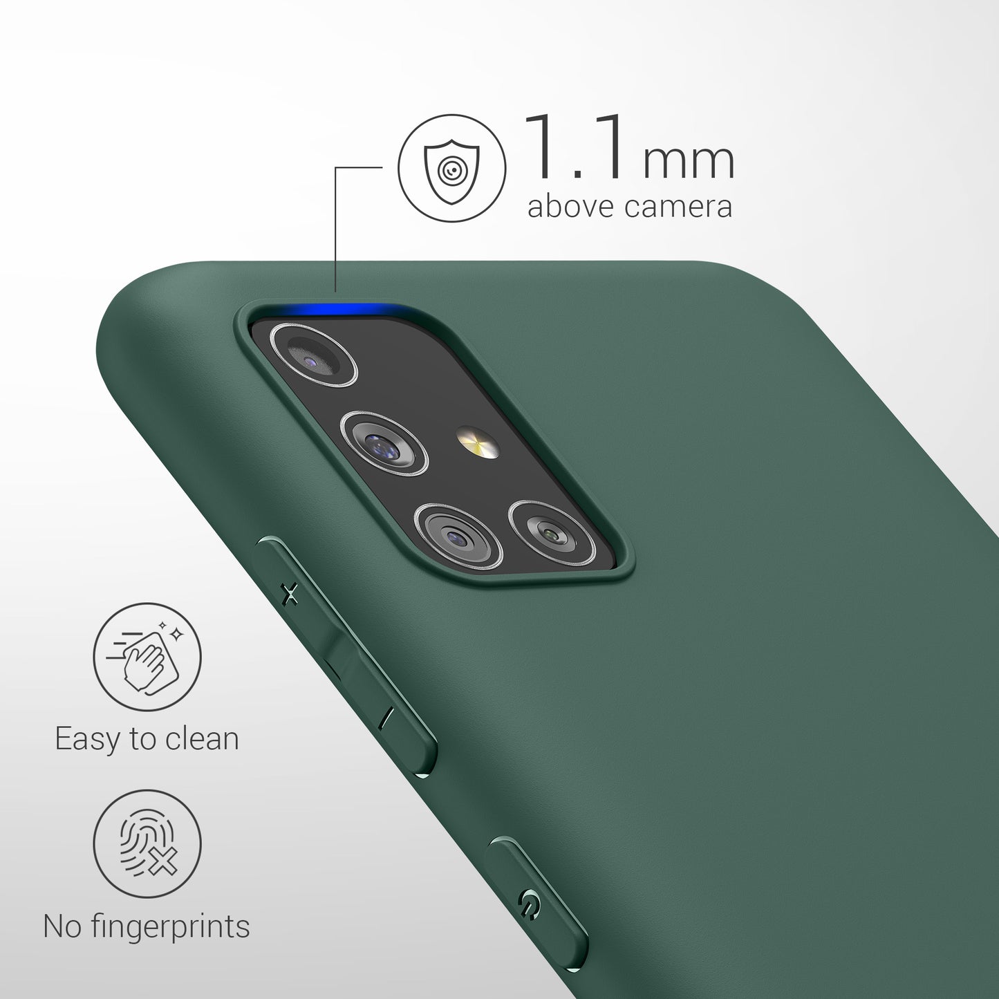 kwmobile Handyhülle für Samsung Galaxy A51 - Kabelloses Laden - Schutzhülle Cover