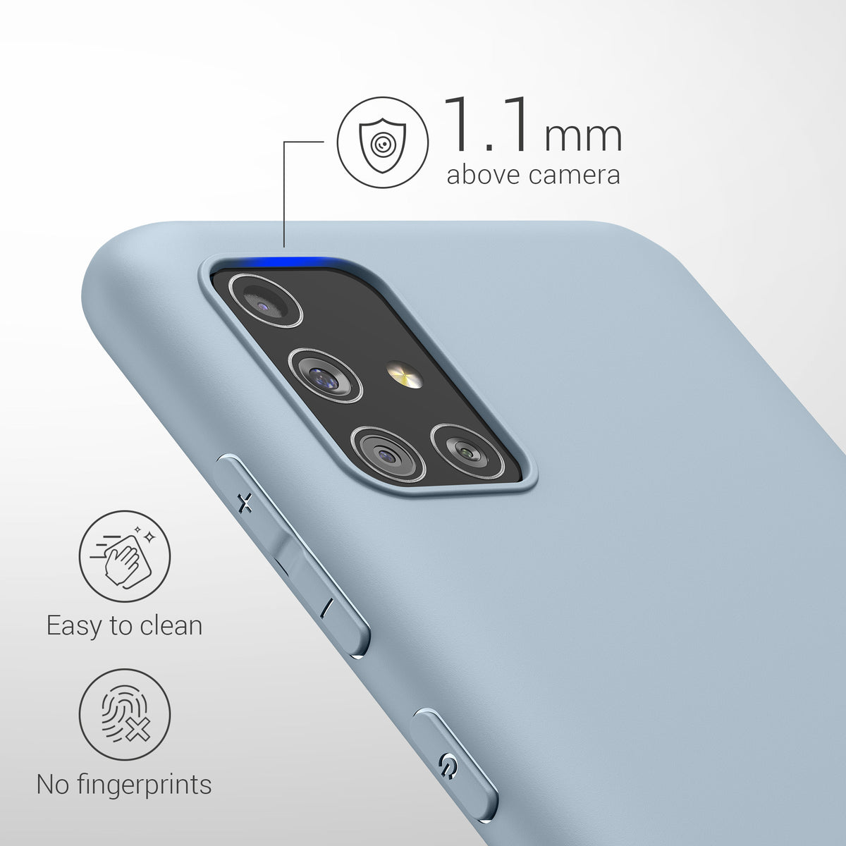 kwmobile Handyhülle für Samsung Galaxy A51 - Kabelloses Laden - Schutzhülle Cover