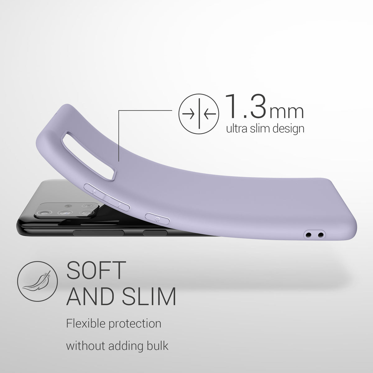 kwmobile Handyhülle für Samsung Galaxy A51 - Kabelloses Laden - Schutzhülle Cover