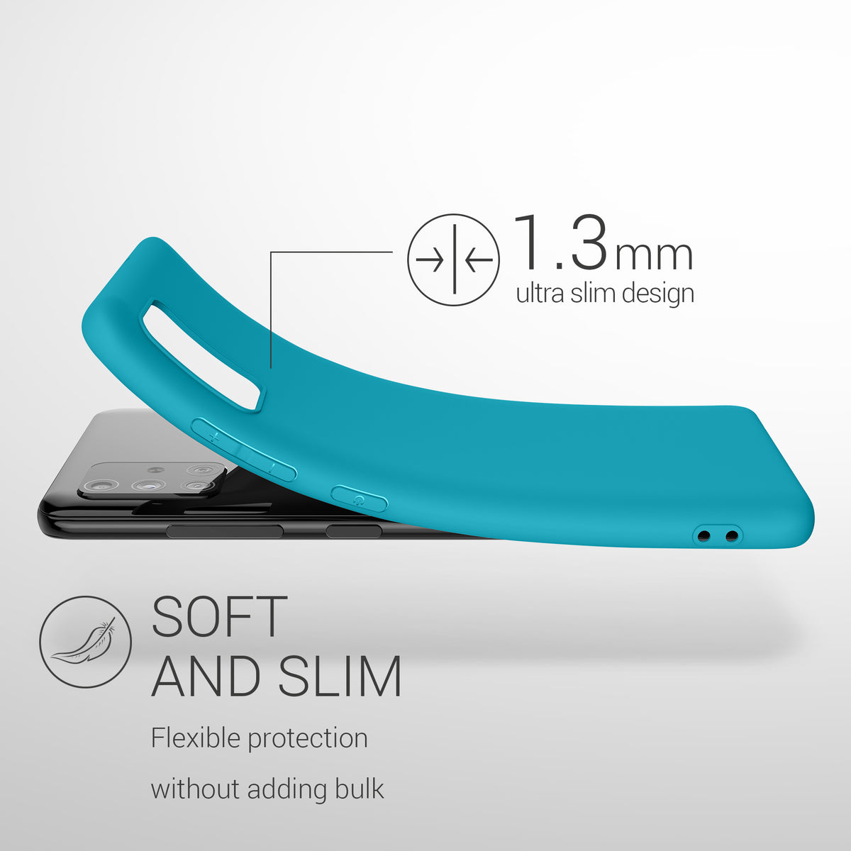 kwmobile Handyhülle für Samsung Galaxy A51 - Kabelloses Laden - Schutzhülle Cover