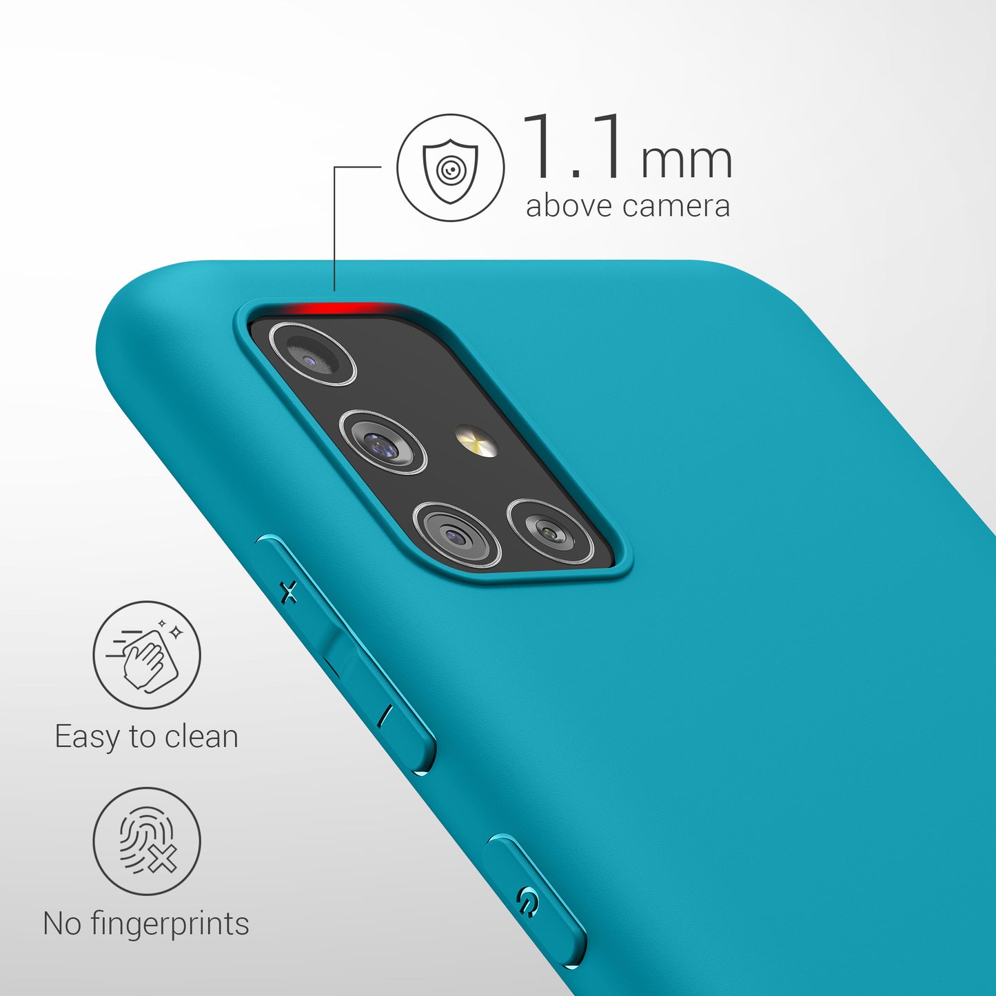 kwmobile Handyhülle für Samsung Galaxy A51 - Kabelloses Laden - Schutzhülle Cover