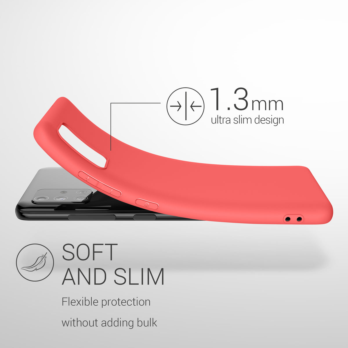 kwmobile Handyhülle für Samsung Galaxy A51 - Kabelloses Laden - Schutzhülle Cover