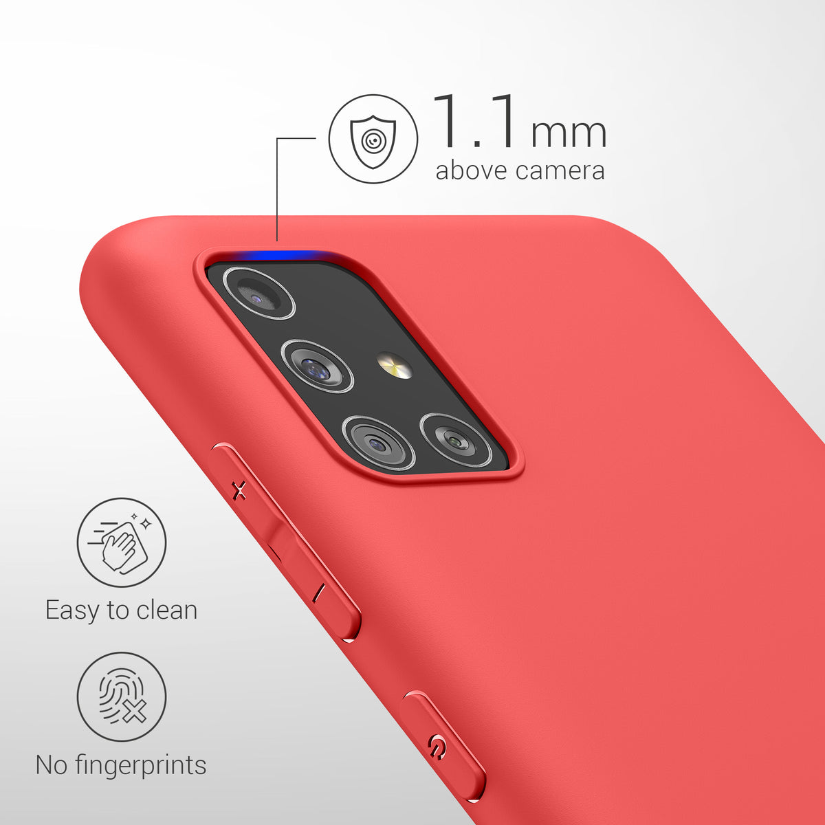 kwmobile Handyhülle für Samsung Galaxy A51 - Kabelloses Laden - Schutzhülle Cover