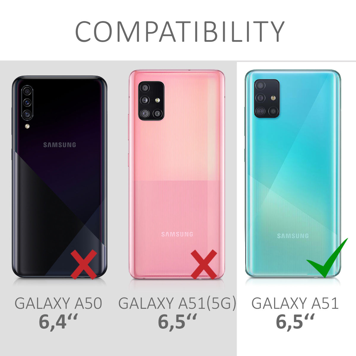 kwmobile Hülle kompatibel mit Samsung Galaxy A51 Hülle stoßfestes Handy Cover TPU Handyhülle
