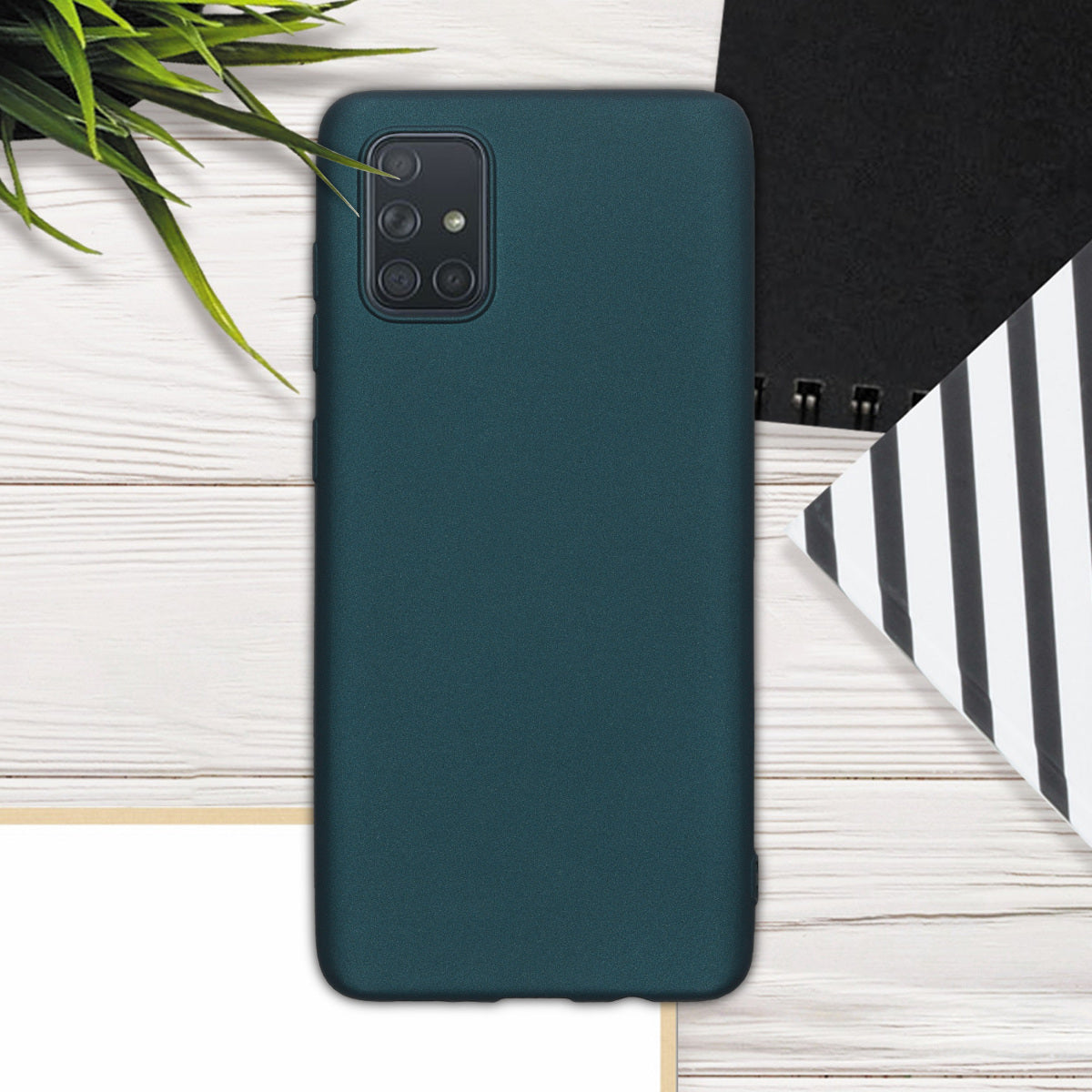 kwmobile Handyhülle für Samsung Galaxy A71 Hülle - Silikon Case metallisch schimmernd - Schutzhülle Cover
