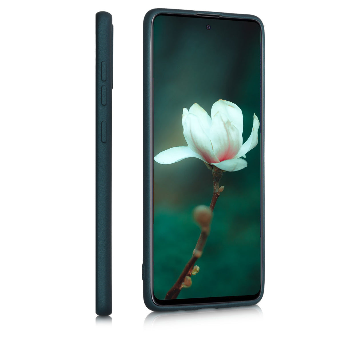 kwmobile Handyhülle für Samsung Galaxy A71 Hülle - Silikon Case metallisch schimmernd - Schutzhülle Cover