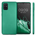 kwmobile Handyhülle für Samsung Galaxy A71 Hülle - Silikon Case metallisch schimmernd - Schutzhülle Cover