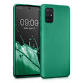 kwmobile Handyhülle für Samsung Galaxy A71 Hülle - Silikon Case metallisch schimmernd - Schutzhülle Cover