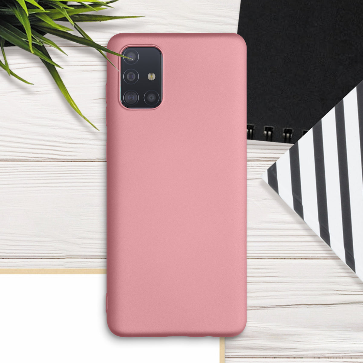 kwmobile Handyhülle für Samsung Galaxy A71 Hülle - Silikon Case metallisch schimmernd - Schutzhülle Cover