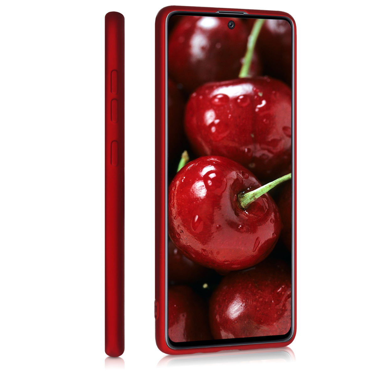 kwmobile Handyhülle für Samsung Galaxy A71 Hülle - Silikon Case metallisch schimmernd - Schutzhülle Cover