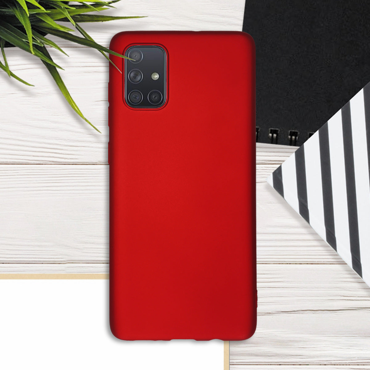 kwmobile Handyhülle für Samsung Galaxy A71 Hülle - Silikon Case metallisch schimmernd - Schutzhülle Cover