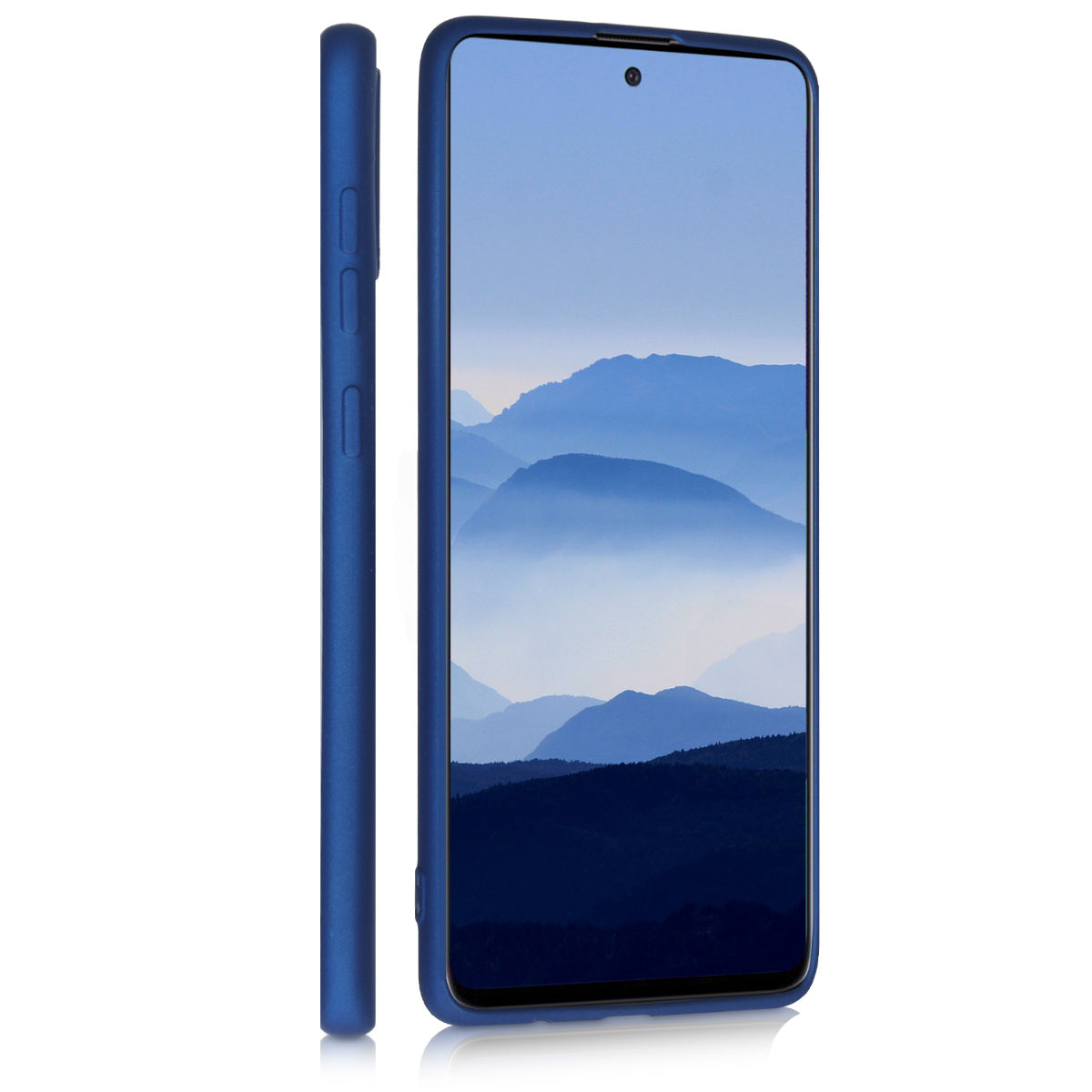 kwmobile Handyhülle für Samsung Galaxy A71 Hülle - Silikon Case metallisch schimmernd - Schutzhülle Cover