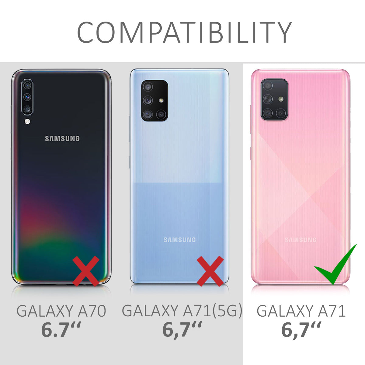 kwmobile Handyhülle für Samsung Galaxy A71 Hülle - Silikon Case metallisch schimmernd - Schutzhülle Cover