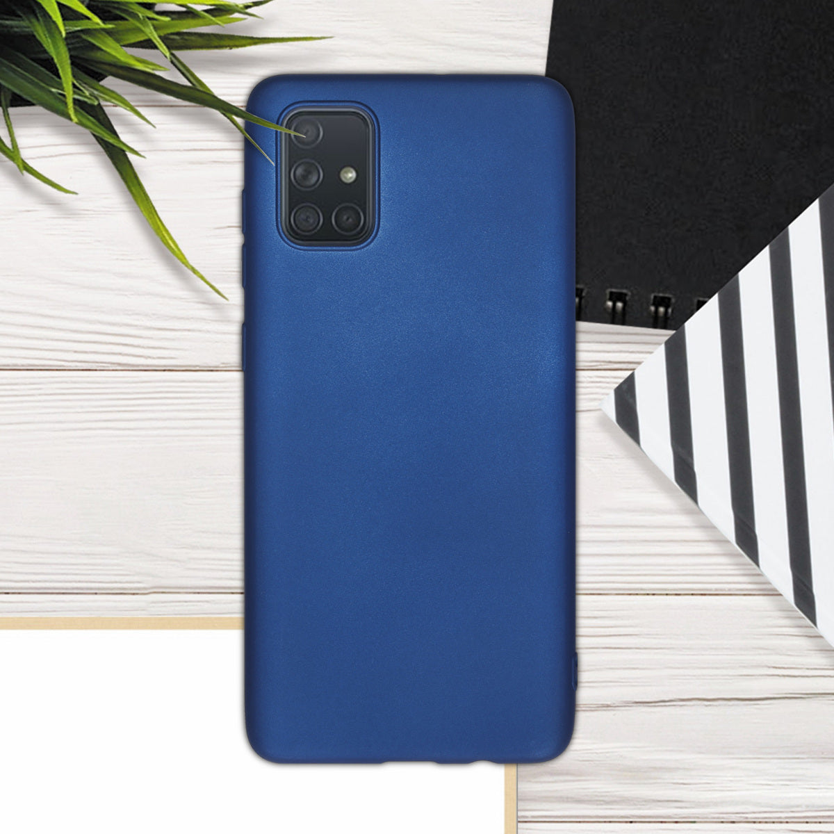 kwmobile Handyhülle für Samsung Galaxy A71 Hülle - Silikon Case metallisch schimmernd - Schutzhülle Cover