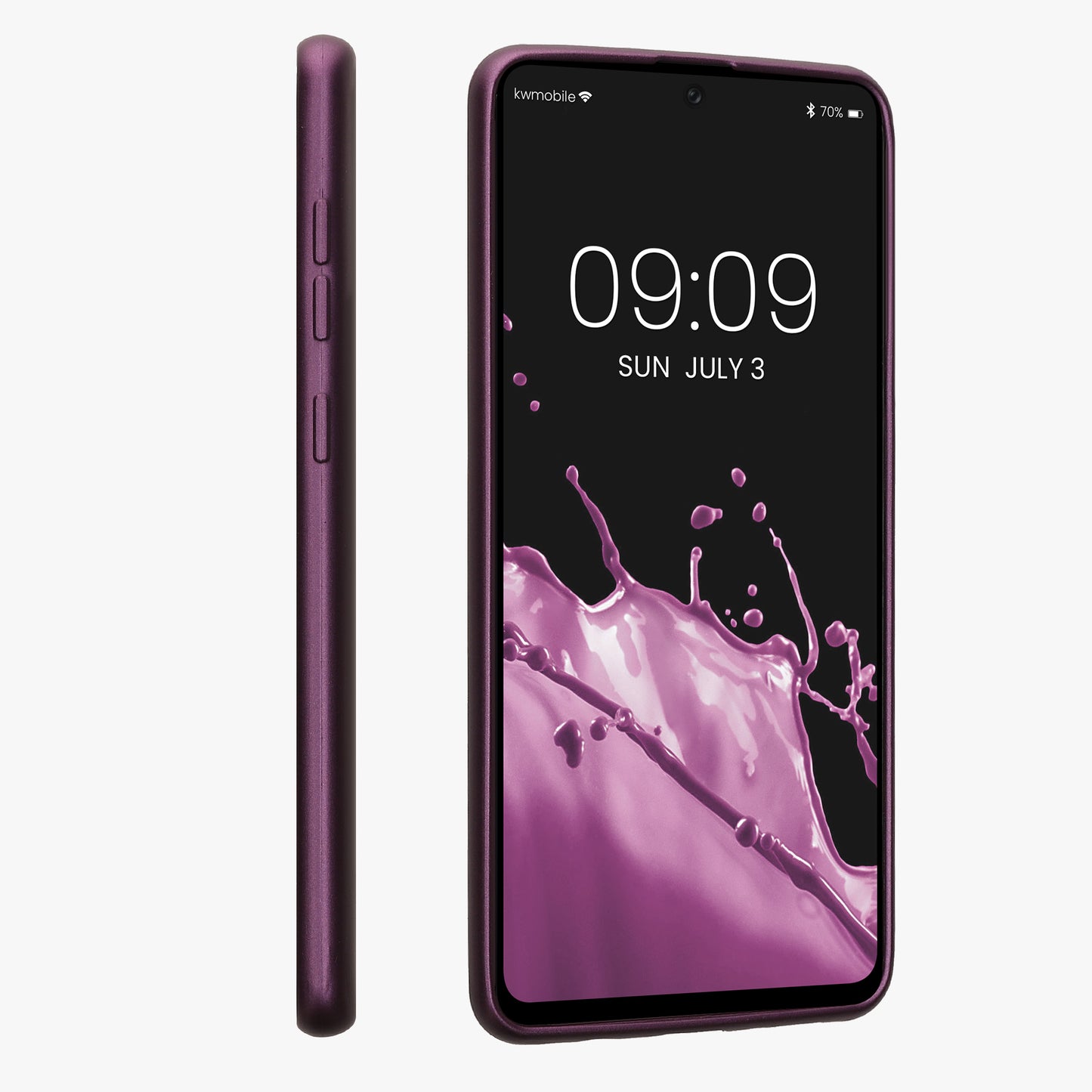kwmobile Handyhülle für Samsung Galaxy A71 Hülle - Silikon Case metallisch schimmernd - Schutzhülle Cover