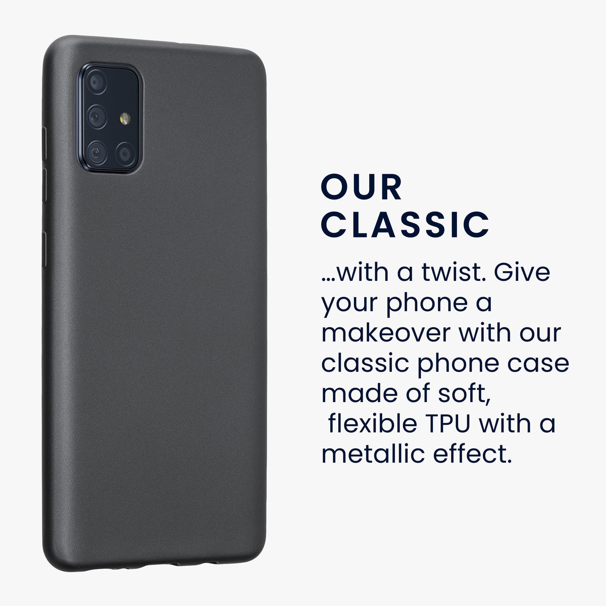 kwmobile Handyhülle für Samsung Galaxy A71 Hülle - Silikon Case metallisch schimmernd - Schutzhülle Cover