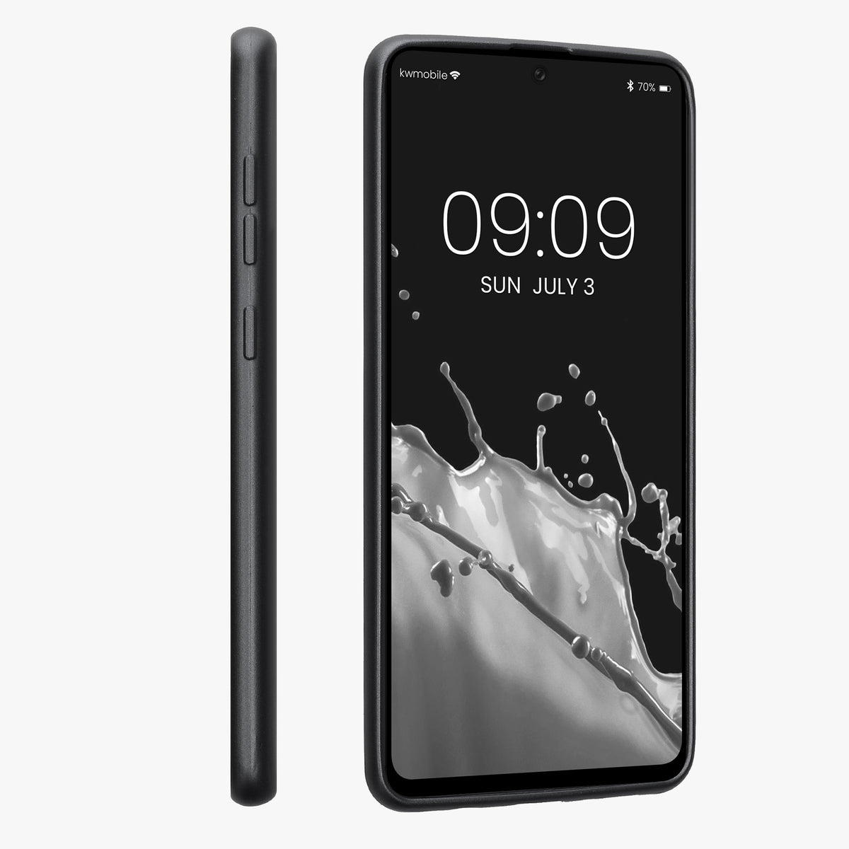 kwmobile Handyhülle für Samsung Galaxy A71 Hülle - Silikon Case metallisch schimmernd - Schutzhülle Cover