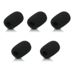 kwmobile Mikrofon Windschutz kompatibel mit div. Mikrofonen - 5 x Schaumstoffbezug mit den Maßen 2x3,2x1 cm in Schwarz Schwarz  [dsg02]