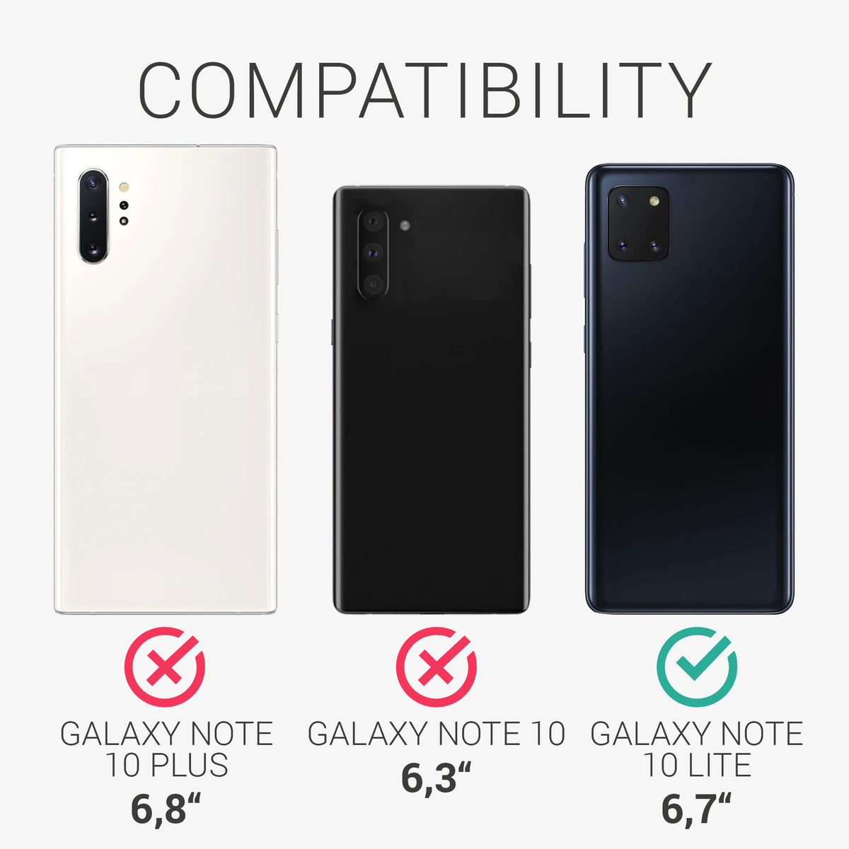 kwmobile Handyhülle für Samsung Galaxy Note 10 Lite Hülle - Schutzhülle Cover - Kabelloses Laden