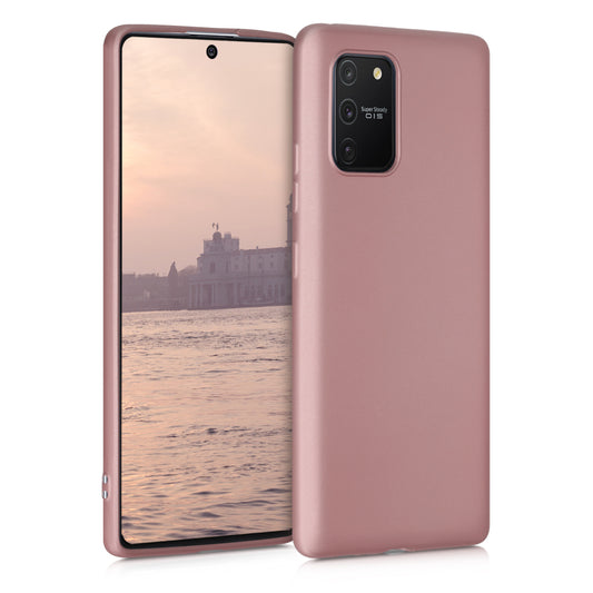 kwmobile Handyhülle für Samsung Galaxy S10 Lite Hülle - Silikon Case metallisch schimmernd - Schutzhülle Cover