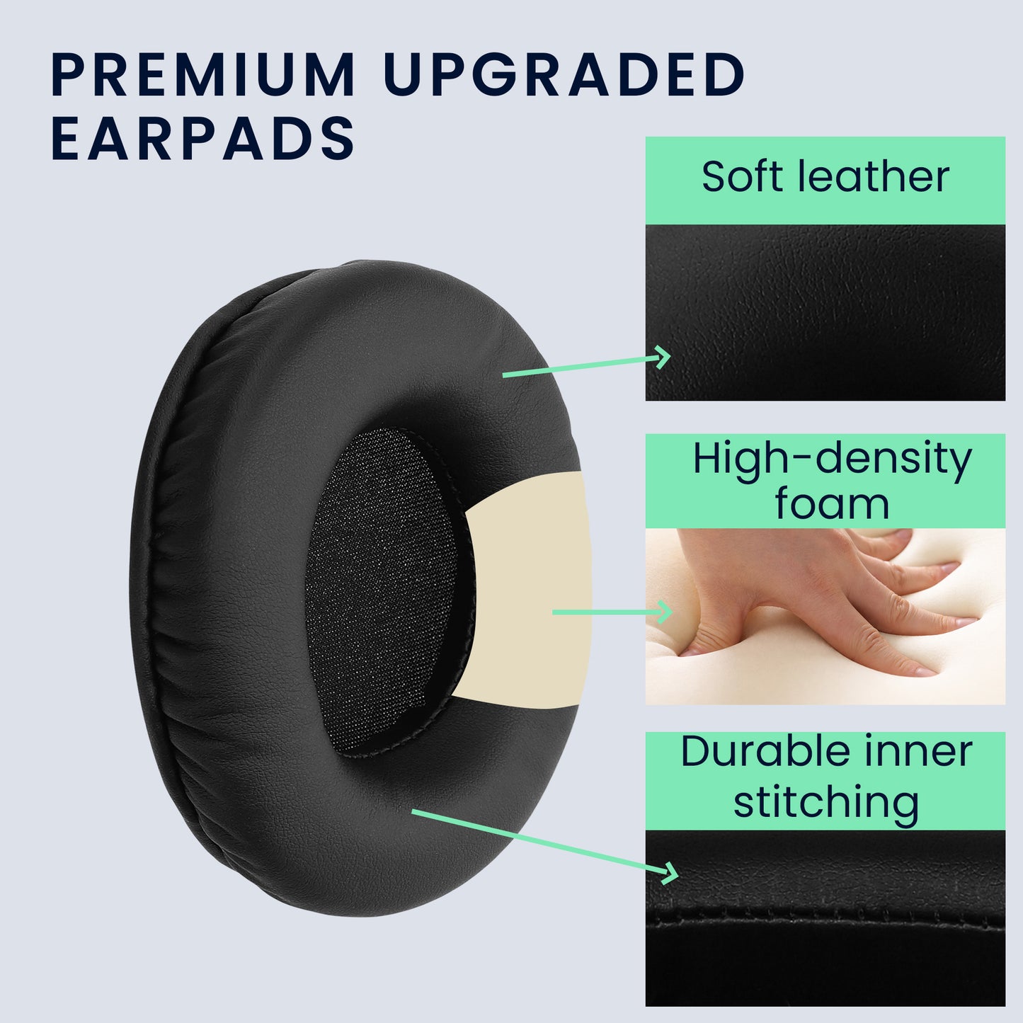 kwmobile Ohr Polster für Pioneer HDJ 2000/1000/1500 Ohrpolster Ersatz Ohrpolster Kopfhörer Ersatzteile Kopfhörer Ersatzpolster für Over Ear Headphones