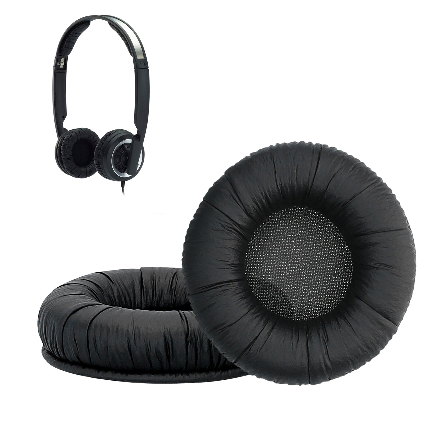 kwmobile 2x Ohr Polster für Sennheiser PX200 / PX100 Ohrpolster - Ersatz Ohrpolster - Kopfhörer Ersatzteile - Kopfhörer Ersatzpolster für Over Ear Headphones Schwarz  