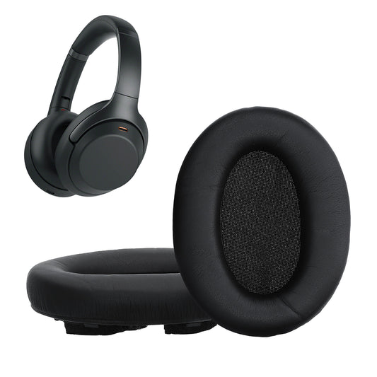 kwmobile 2x Ohr Polster für Sony WH-1000XM3 Ohrpolster - Ersatz Ohrpolster - Kopfhörer Ersatzteile - Kopfhörer Ersatzpolster für Over Ear Headphones Schwarz  