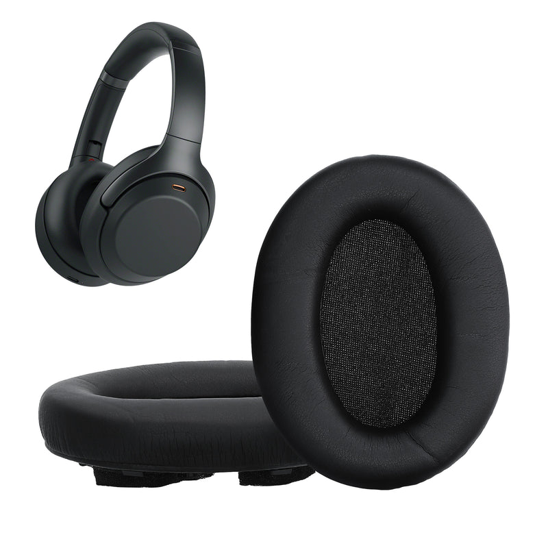 kwmobile 2x Ohr Polster für Sony WH-1000XM3 Ohrpolster - Ersatz Ohrpolster - Kopfhörer Ersatzteile - Kopfhörer Ersatzpolster für Over Ear Headphones Schwarz  