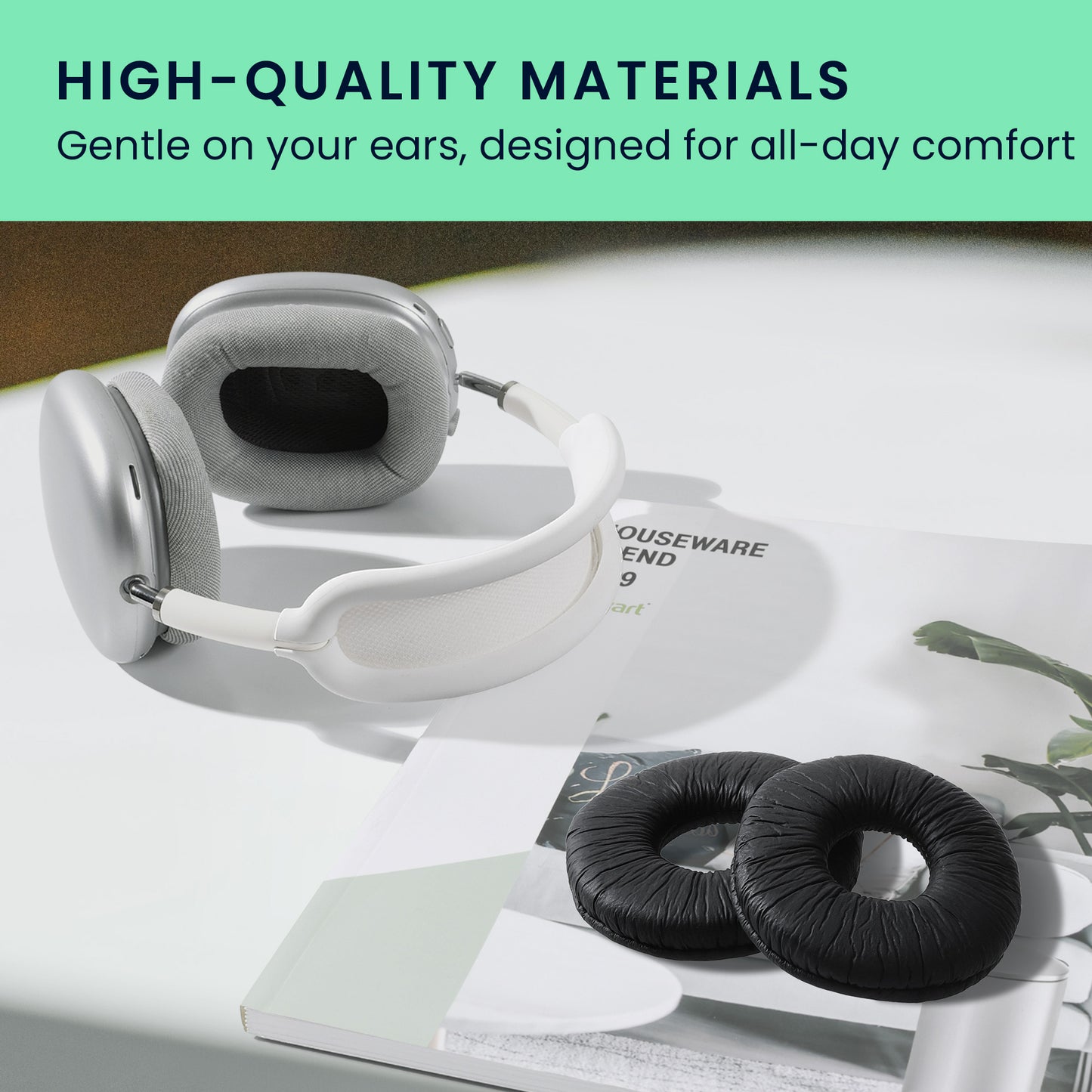 kwmobile Ohr Polster für Sony MDR-ZX100/ZX110/ZX300/V150 Ohrpolster - Ersatz Ohrpolster - Kopfhörer Ersatzteile - Kopfhörer Ersatzpolster für Over Ear Headphones
