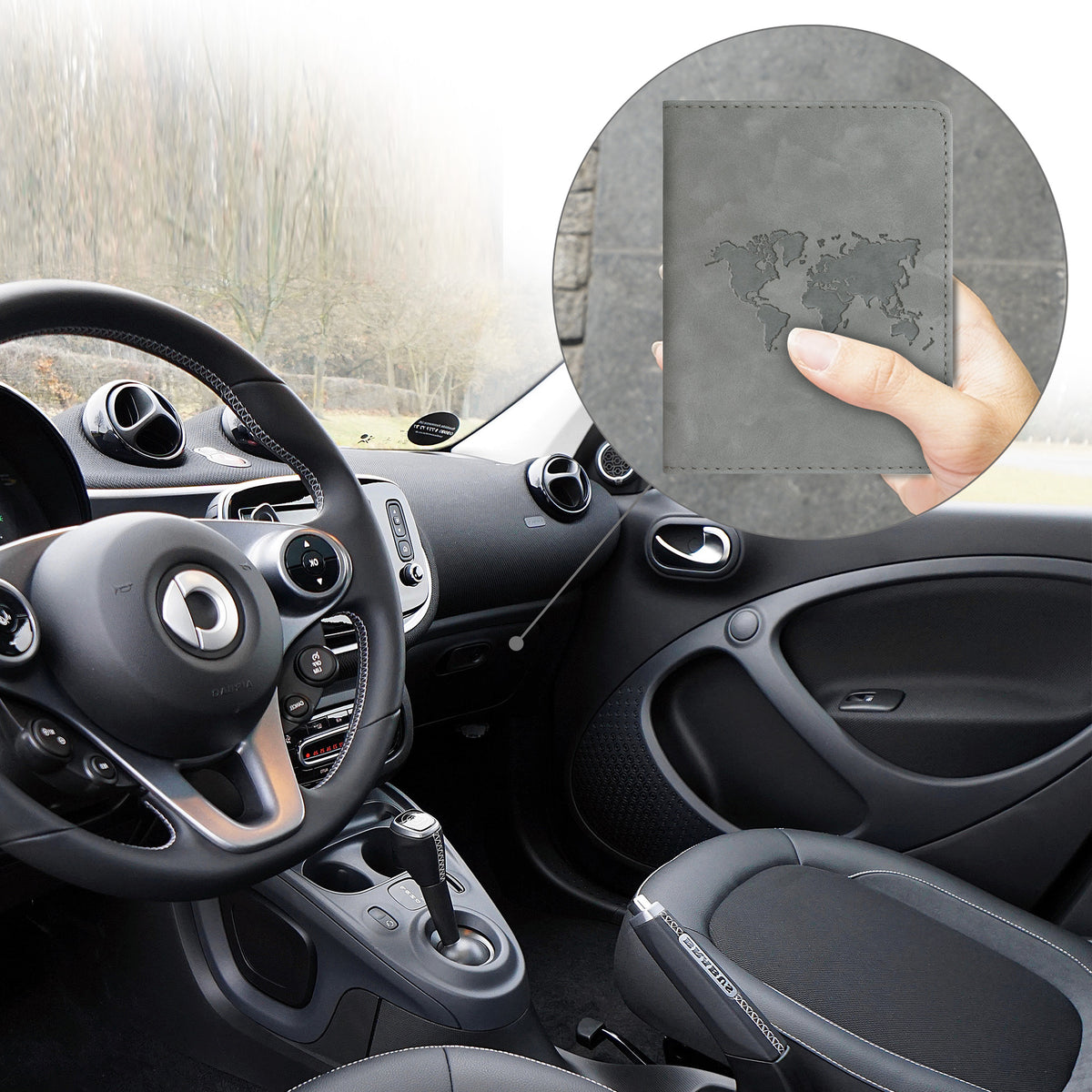 Fahrzeugschein Kunstleder Hülle mit Kartenfächern