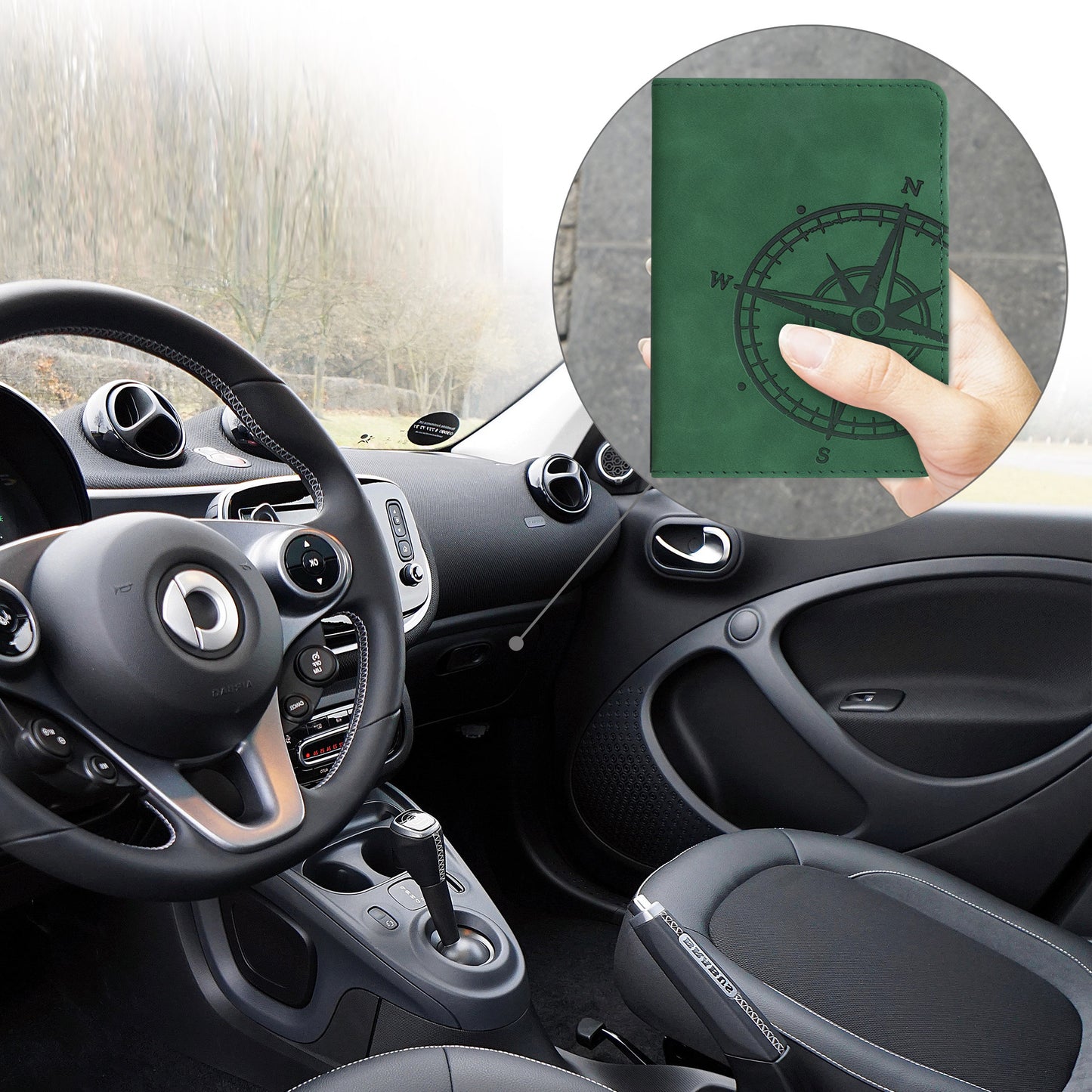 Fahrzeugschein Kunstleder Hülle mit Kartenfächern