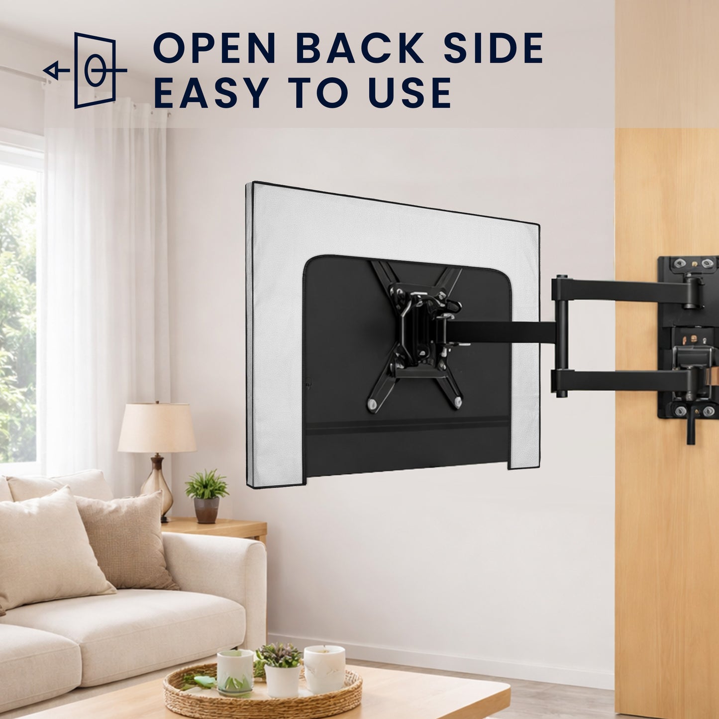 kwmobile 32’’ TV Abdeckung Indoor - Fernseher Hülle Bildschirmschutz Abdeckung - TV Bildschirm Staubschutzhülle