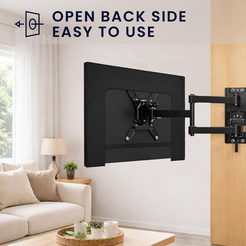 kwmobile 65" TV Abdeckung Indoor - Fernseher Hülle Bildschirmschutz Abdeckung - TV Bildschirm Staubschutzhülle - Fernsehabdeckung