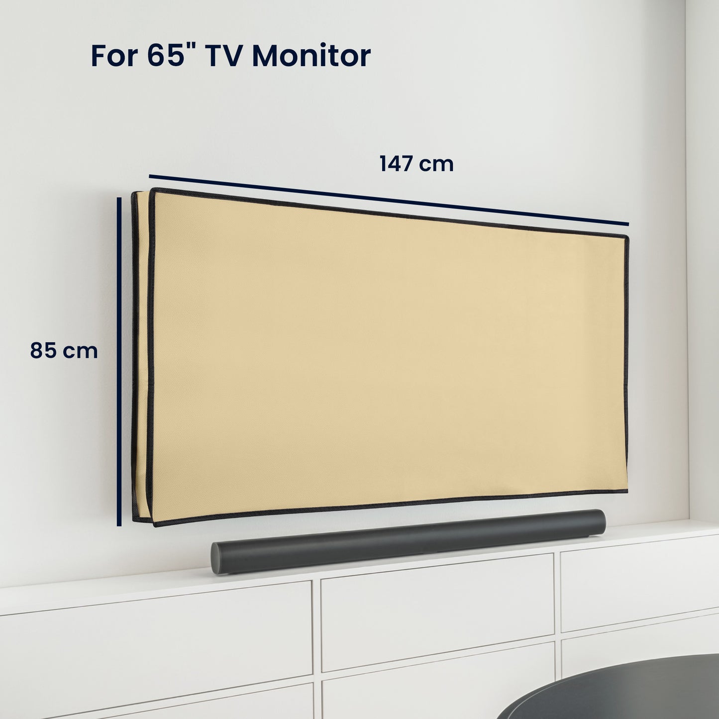 kwmobile 65" TV Abdeckung Indoor - Fernseher Hülle Bildschirmschutz Abdeckung - TV Bildschirm Staubschutzhülle - Fernsehabdeckung