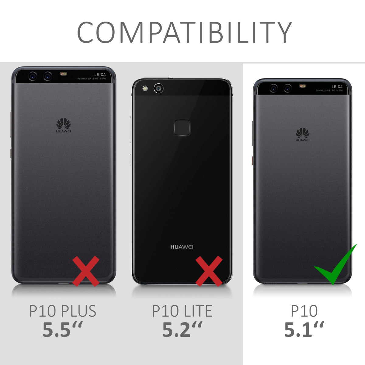 kwmobile Handyhülle für Huawei P10 Hülle - Kabelloses Laden - Schutzhülle Cover