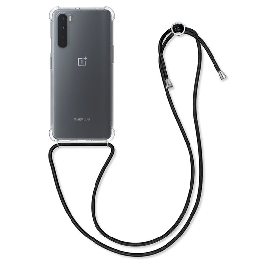 kwmobile Necklace Case kompatibel mit OnePlus Nord Hülle - Silikon Cover mit Handykette - Band Handyhülle