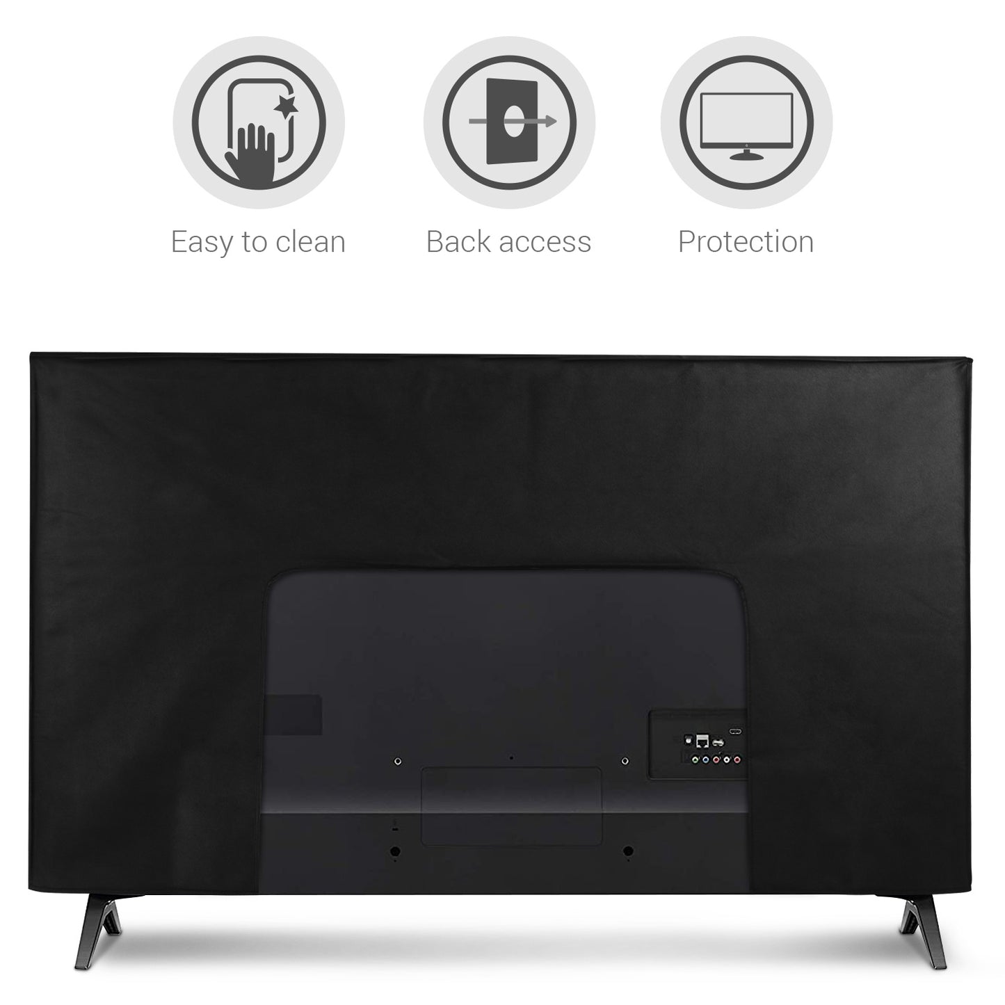 kwmobile 55" TV Abdeckung Indoor - Fernseher Hülle Bildschirmschutz Abdeckung - TV Bildschirm Staubschutzhülle - Fernsehabdeckung