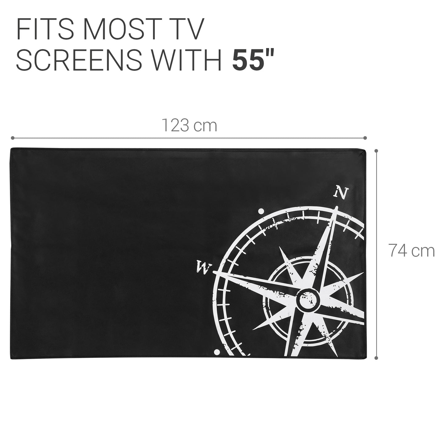 kwmobile 55" TV Abdeckung Indoor - Fernseher Hülle Bildschirmschutz Abdeckung - TV Bildschirm Staubschutzhülle - Fernsehabdeckung