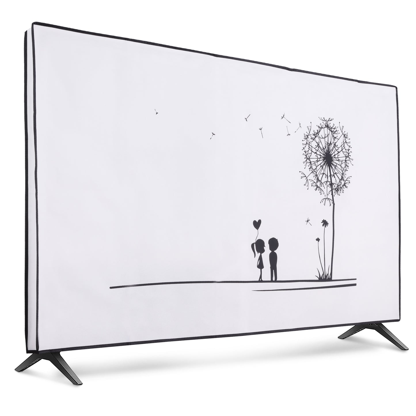 kwmobile 55" TV Abdeckung Indoor - Fernseher Hülle Bildschirmschutz Abdeckung - TV Bildschirm Staubschutzhülle - Fernsehabdeckung
