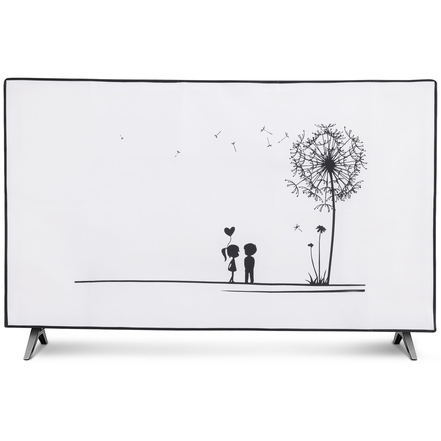 kwmobile 55" TV Abdeckung Indoor - Fernseher Hülle Bildschirmschutz Abdeckung - TV Bildschirm Staubschutzhülle - Fernsehabdeckung