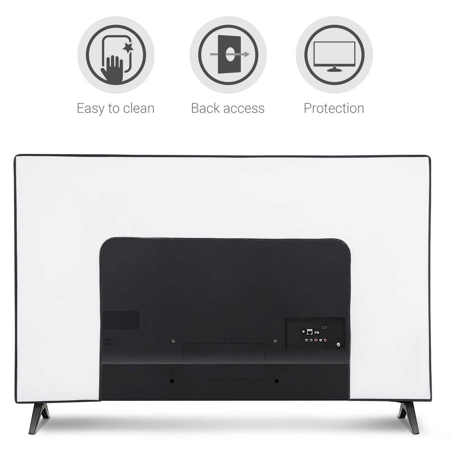 kwmobile 55" TV Abdeckung Indoor - Fernseher Hülle Bildschirmschutz Abdeckung - TV Bildschirm Staubschutzhülle - Fernsehabdeckung