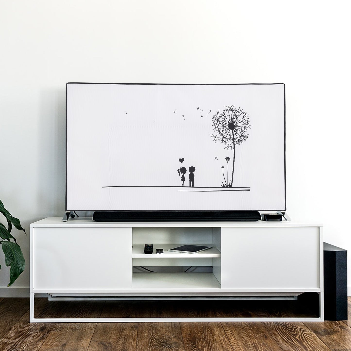 kwmobile 55" TV Abdeckung Indoor - Fernseher Hülle Bildschirmschutz Abdeckung - TV Bildschirm Staubschutzhülle - Fernsehabdeckung