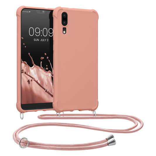 Huawei P20 Silikon Handykette Altrosa