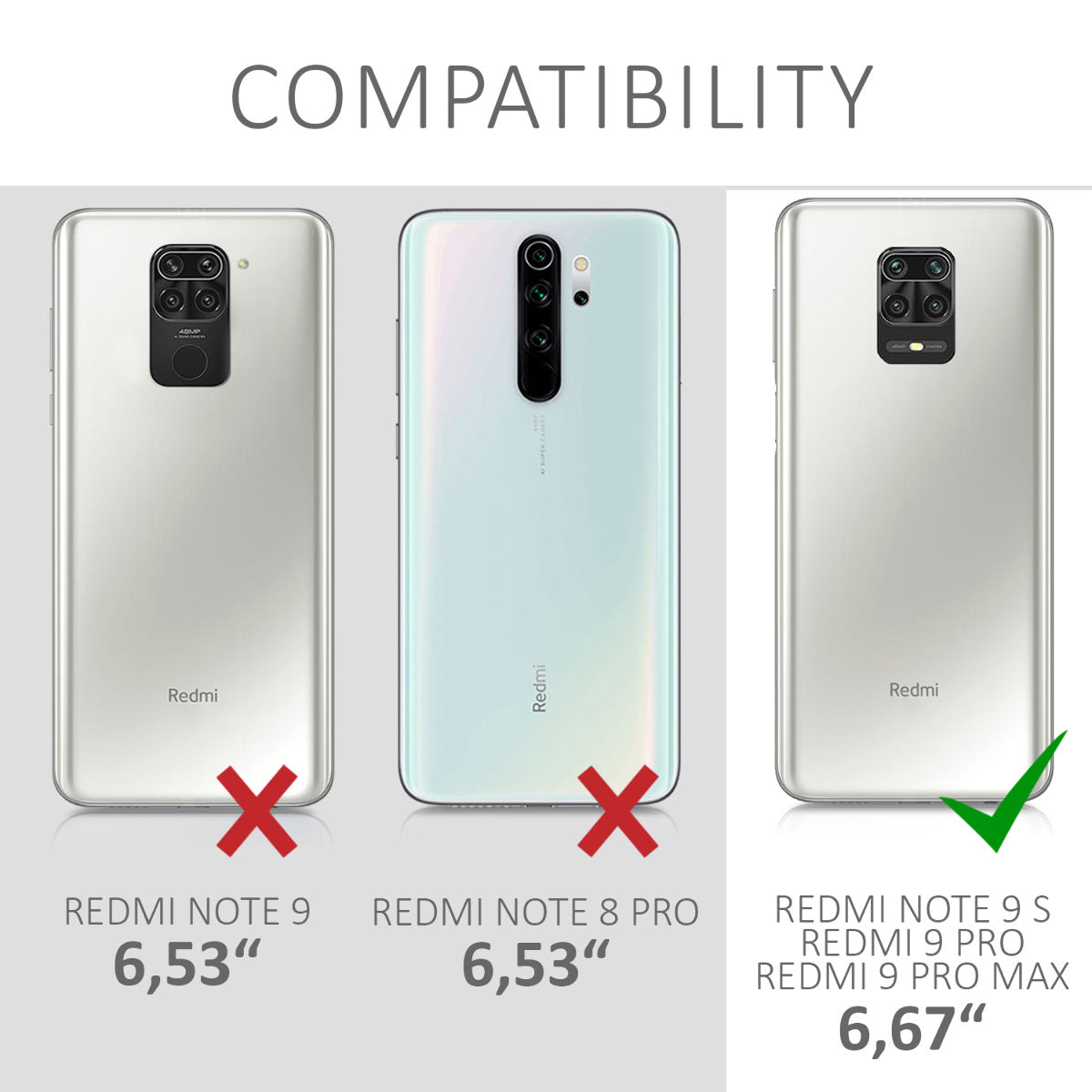 kwmobile Hülle kompatibel mit Xiaomi Redmi Note 9S / 9 Pro / 9 Pro Max - Silikon Handyhülle - Handy Case