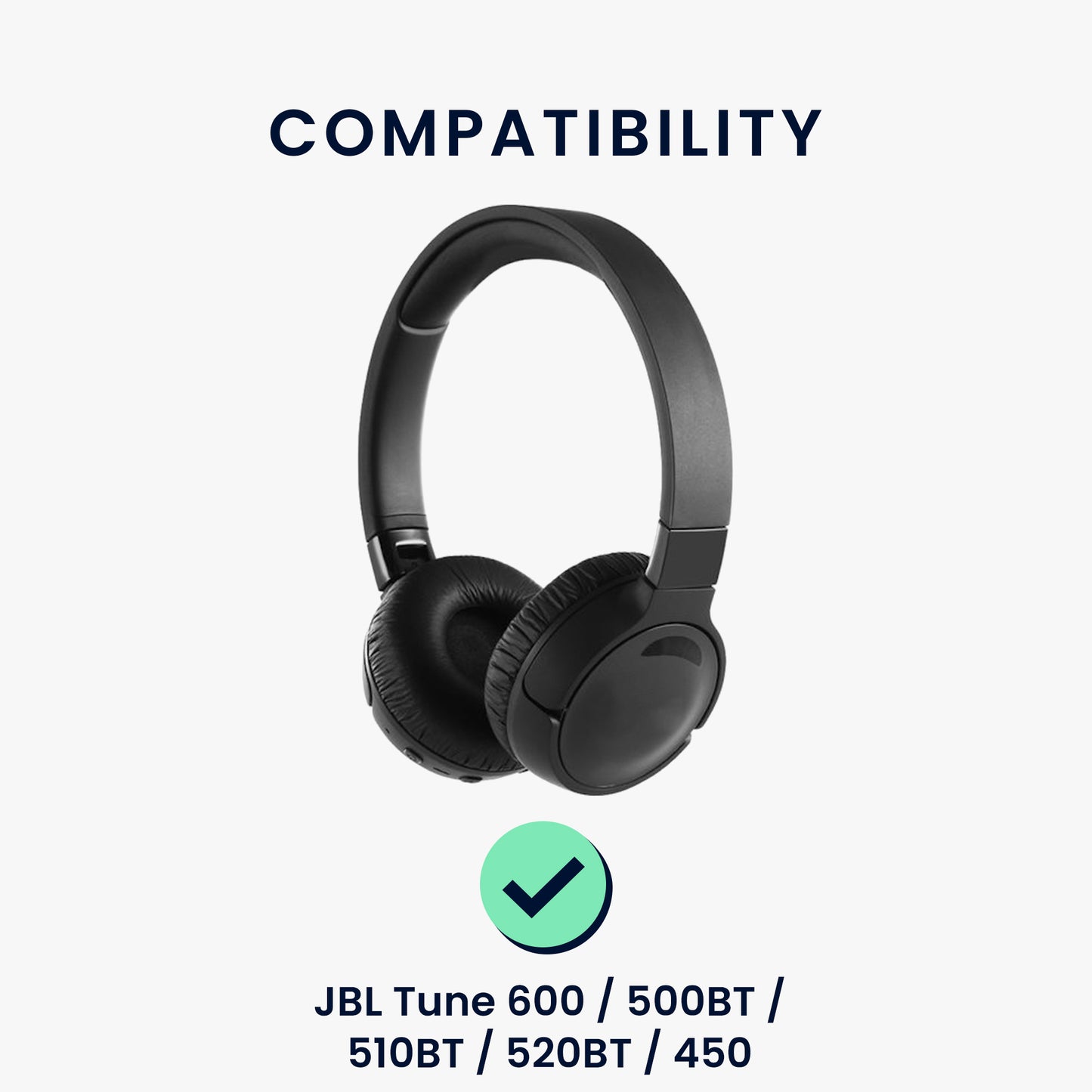 kwmobile Ohr Polster für JBL Tune 600 / 500BT / 510BT / 520BT / 450 Ohrpolster - Ersatz Ohrpolster - Kopfhörer Ersatzteile - Kopfhörer Ersatzpolster für Over Ear Headphones