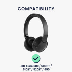 kwmobile Ohr Polster für JBL Tune 600 / 500BT / 510BT / 520BT / 450 Ohrpolster - Ersatz Ohrpolster - Kopfhörer