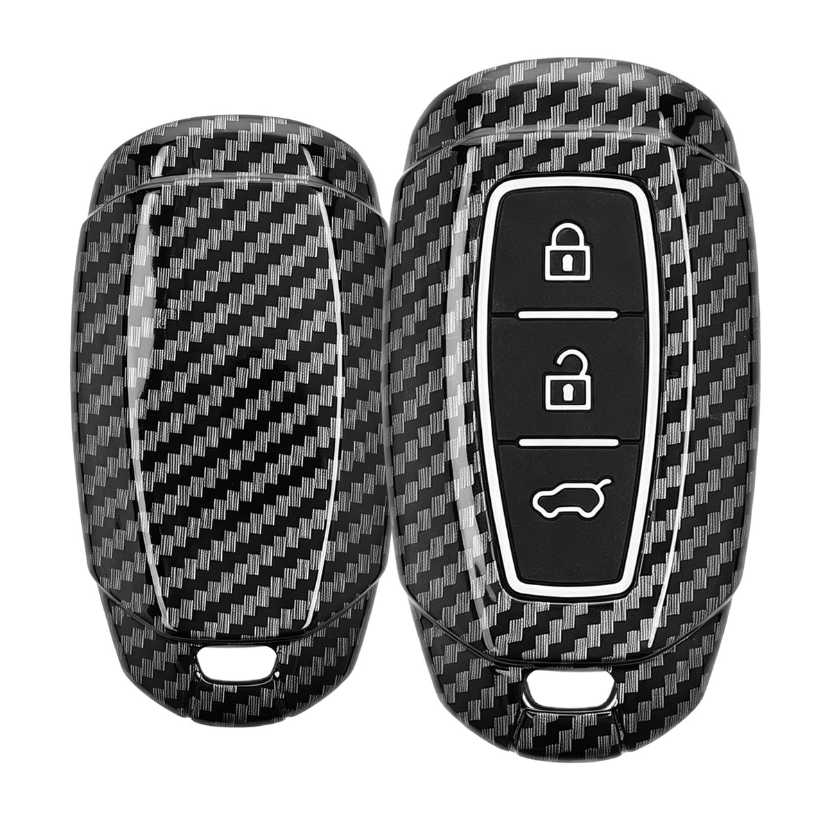 Hyundai 3-Tasten Autoschlüssel Keyless Go Hardcover Schlüsselhülle