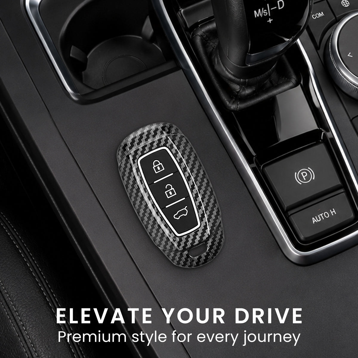 Hyundai 3-Tasten Autoschlüssel Keyless Go Hardcover Schlüsselhülle