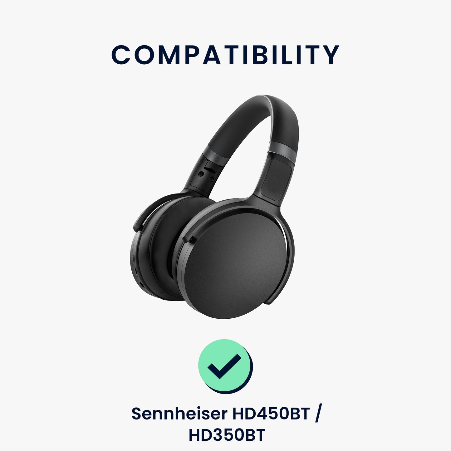 kwmobile Ohr Polster für Sennheiser HD450BT / HD350BT Ohrpolster Ersatz Ohrpolster Kopfhörer Ersatzteile Kopfhörer